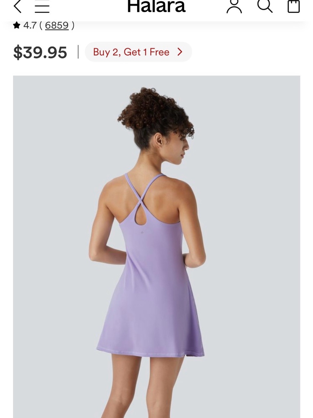 New Halara SoftlyZero™ Plush Backless Active Dress Size L - Picture 3 of 13